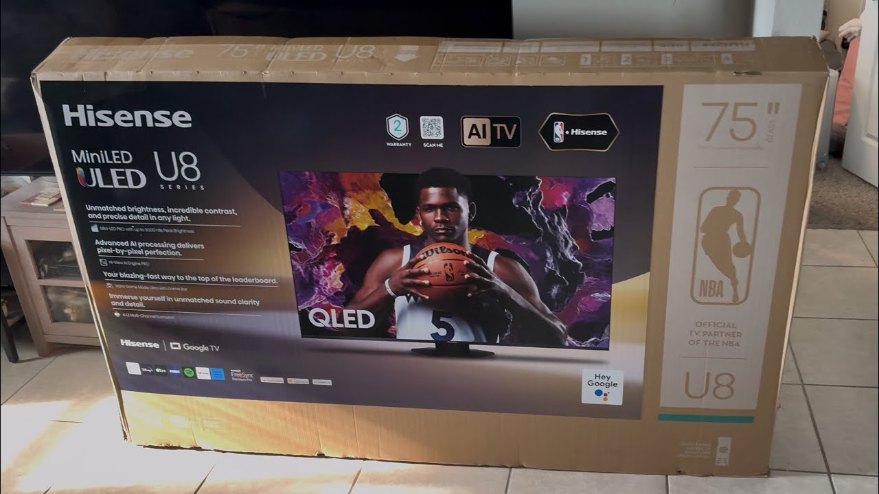 Hisense 75" ULED Mini-LED 165Hz (U8 Series) – 75U8Q